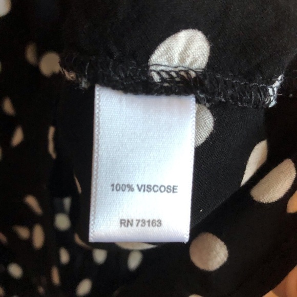 Spense Black/White Polka Dot Button Down Blouse - Picture 5 of 7